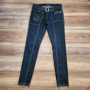 Coogi Skinny Jeans Womens 7/8 Dark Wash Blue